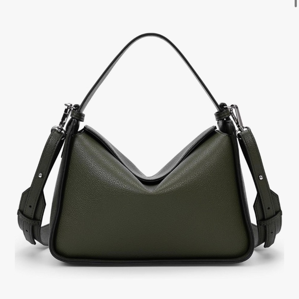 Olive Green Vegan Leather Handbag/Crossbody bag. BRAND NEW.